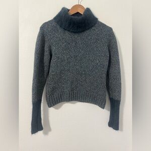 VTG Givenchy Boutique Sweater 80s Wool Blend Fuzzy Collar Made in Japan LG *read